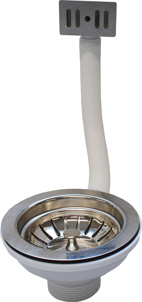 1 1/2" BASKET WASTE STRAINER WITH RECTANGLE OUTLET