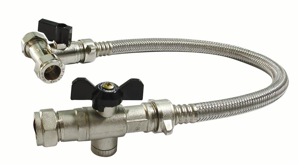 COMBI FILLING LOOP TEE WITH ISOLATING VALVE AND LEVER