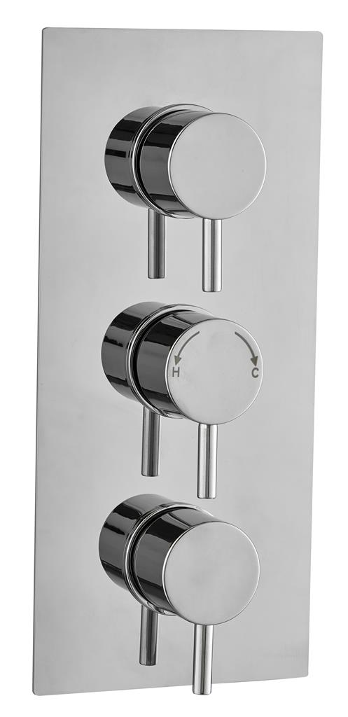CONCEALED SHOWER THERMOSTATIC VALVE ROUND 2 WAY