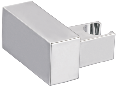 ANGLED SQUARE SHOWER HEAD WALL CLAMP CHROME 