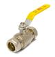 22mm LEVER BALL VALVE YELLOW GAS