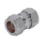 CHROME COMPRESSION 15mm STRAIGHT COUPLINGS
