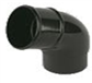 ROUND DOWNPIPE OFFSET BEND BLACK