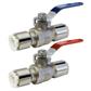 22MM BALL VALVE PUSH FIT WITH 2 HANDLES RED & BLUE